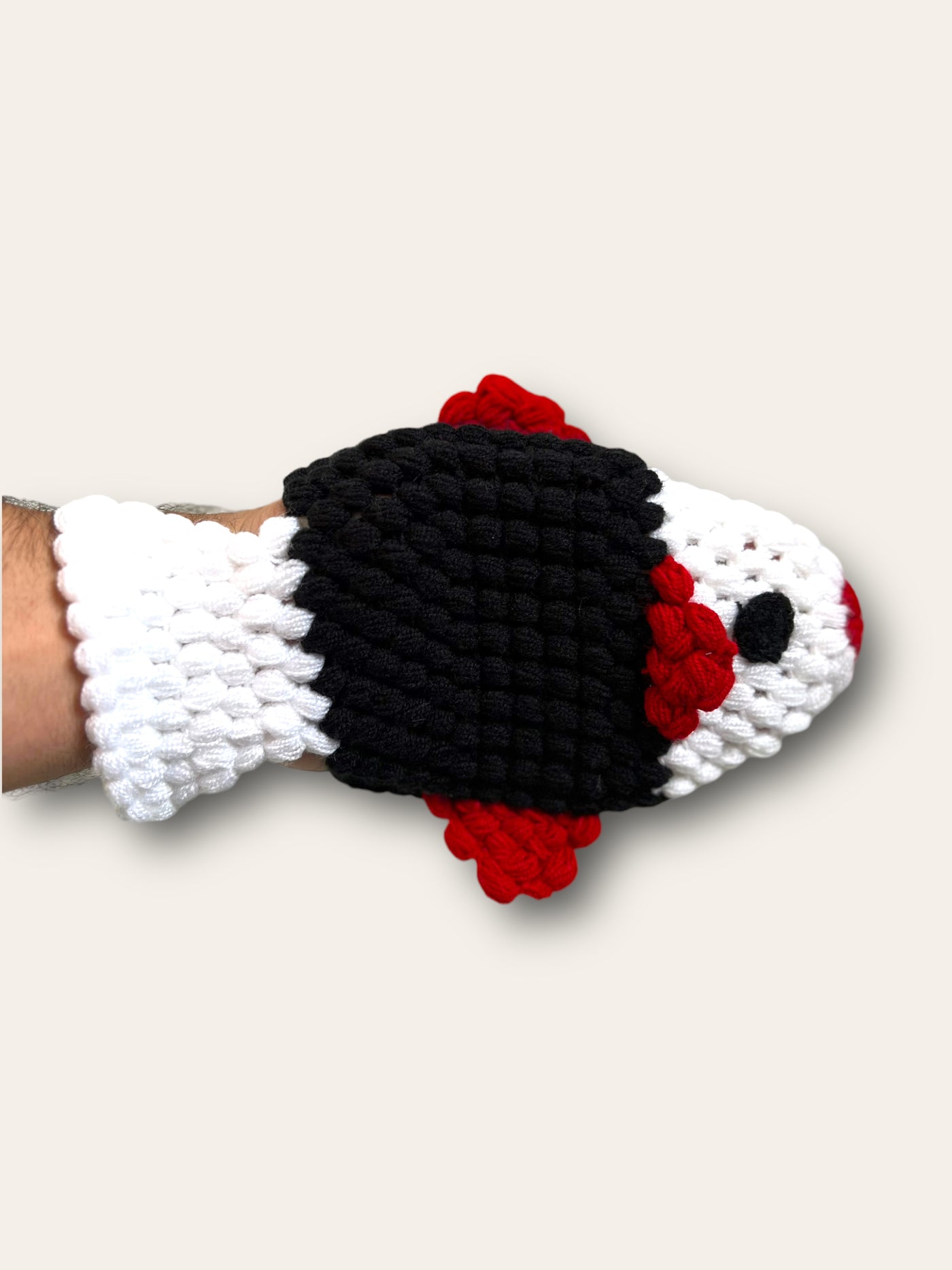 Copy of Fish Loofah Black & White & Red