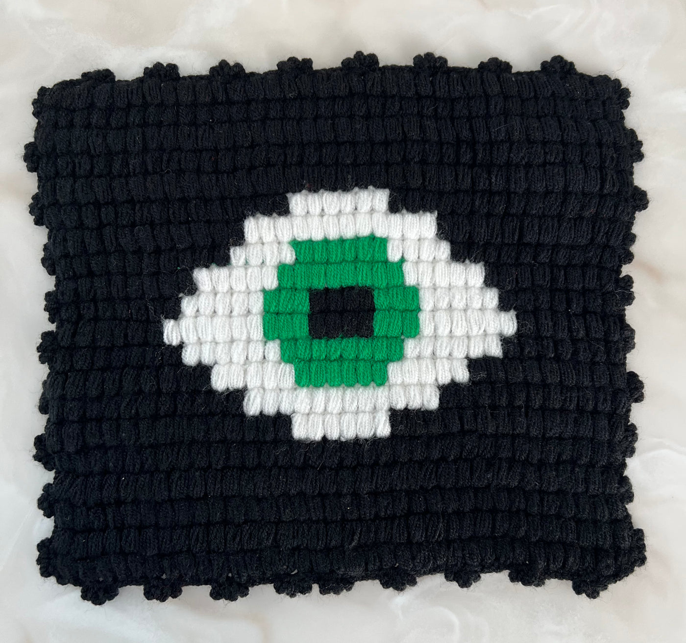 Evil Eye Loofah Green