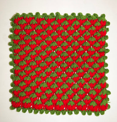 Strawberry Field Loofah Green & Red