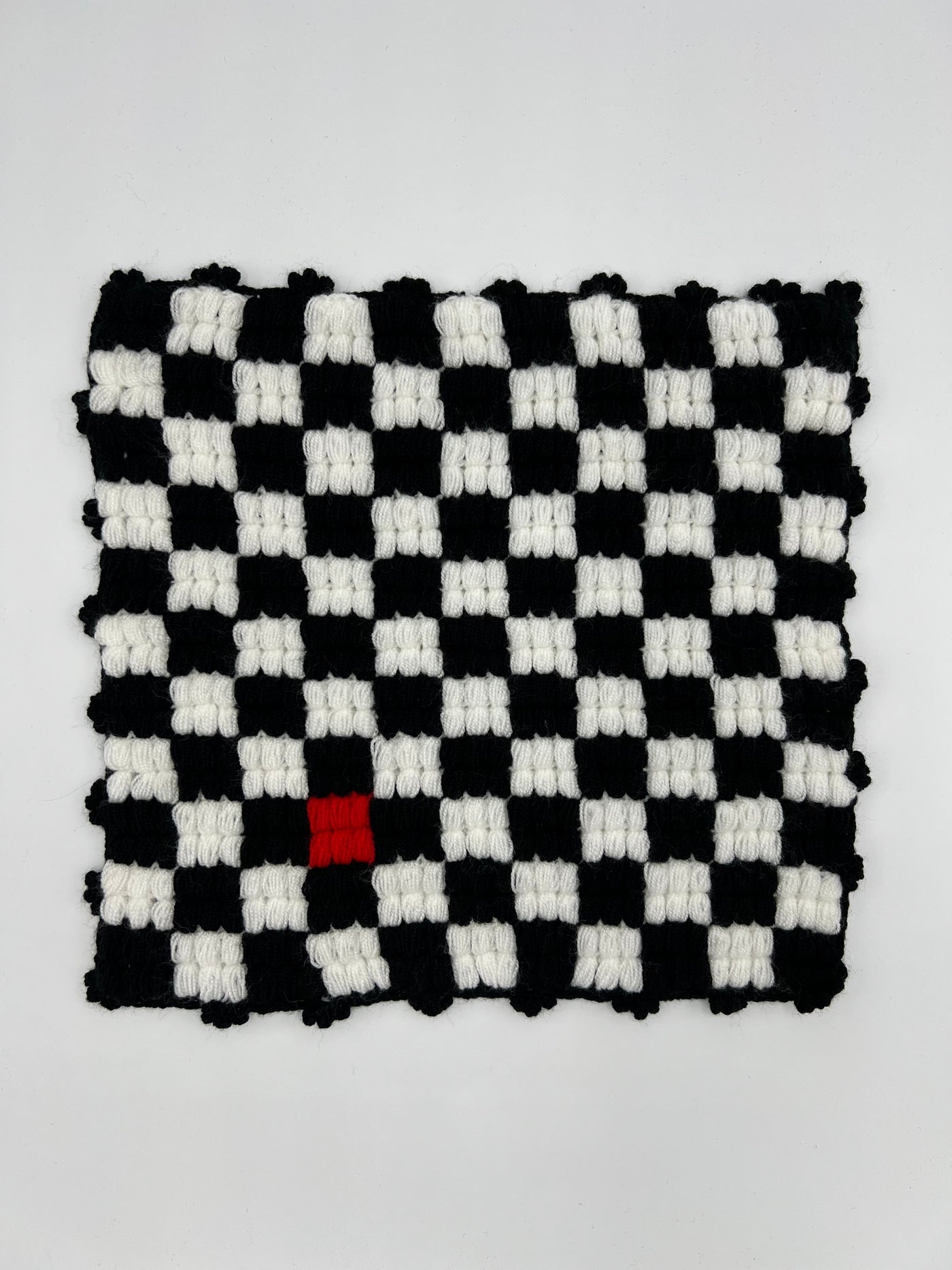 Checkered Loofah Black & White