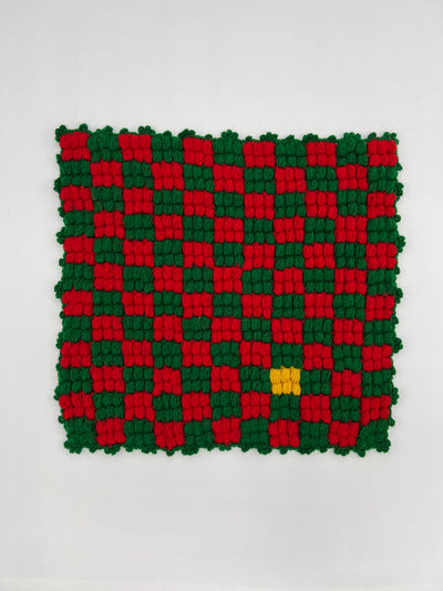 Checkered Loofah Green & Red